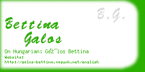 bettina galos business card